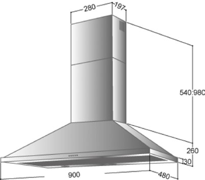 Вытяжка BOCP426/E